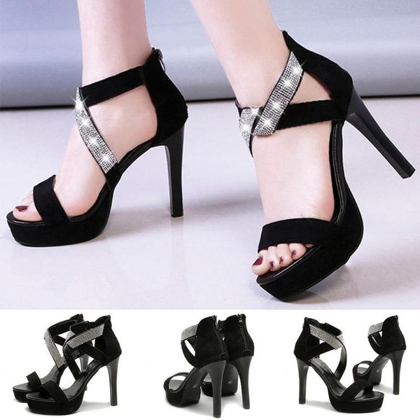 sandalia feminina shoes woman ladies fashion crystal platforms open toe sandals high heels zapatos de mujer buty damskie, Black
sandalia feminina shoes woman ladies fashion crystal platforms open toe sandals high heels zapatos de mujer buty damskie, Black