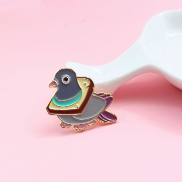 ng cute bird bread metal enamel pin wheat delicious slice collar fun cartoon animal brooch shirt badge bag lapel jewelry gift, Blue
ng cute bird bread metal enamel pin wheat delicious slice collar fun cartoon animal brooch shirt badge bag lapel jewelry gift, Blue