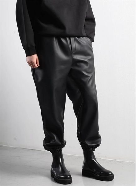 men's pants loose large fashion trend versatile casual solid color tapered leather strap back pocket elastic, Black
men's pants loose large fashion trend versatile casual solid color tapered leather strap back pocket elastic, Black