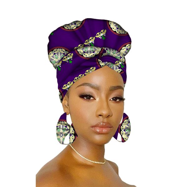 african print scarf african headwraps african womens hair accessories scarf wrapped turban with earing ladies hair accessories, Blue;gray
african print scarf african headwraps african womens hair accessories scarf wrapped turban with earing ladies hair accessories, Blue;gray