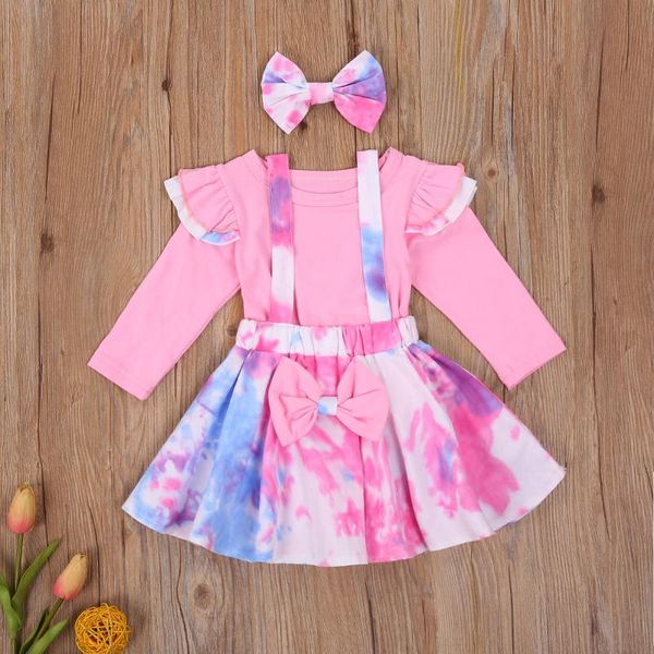 clothing sets todder girl clothes suit solid long sleeve ruffled shoulder + tie-dyed suspenders mini skirt+ bowknot hairband 3pcs, White
clothing sets todder girl clothes suit solid long sleeve ruffled shoulder + tie-dyed suspenders mini skirt+ bowknot hairband 3pcs, White