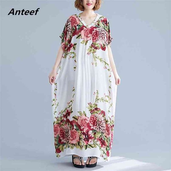 short sleeve cotton vintage floral plus size dresses for women casual loose maxi long summer beach dress elegant clothes 210517, Black;gray
short sleeve cotton vintage floral plus size dresses for women casual loose maxi long summer beach dress elegant clothes 210517, Black;gray