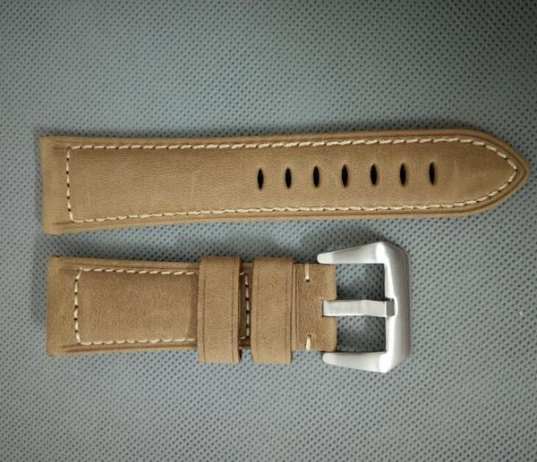 watch bands 26mm light brown color arenaceous genuine leather strap with silver 316l stainless steel buckle 000272gggg, Black;brown
watch bands 26mm light brown color arenaceous genuine leather strap with silver 316l stainless steel buckle 000272gggg, Black;brown