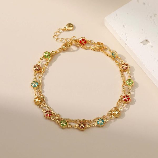 link, chain ornapeadia layered bracelet for women 18k real gold plated colorful zircon elegant luxury jewelry wholesale, Black
link, chain ornapeadia layered bracelet for women 18k real gold plated colorful zircon elegant luxury jewelry wholesale, Black