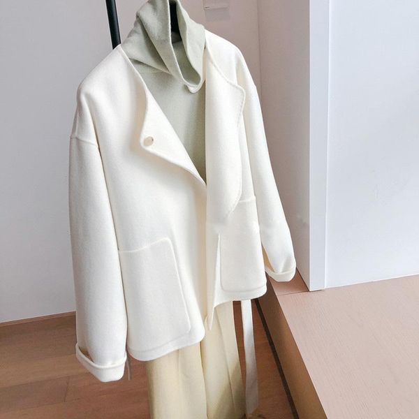 women's wool & blends booking manufacturers selling curtilage home season winter cloak type manual double-sided cloth short coat female, Black
women's wool & blends booking manufacturers selling curtilage home season winter cloak type manual double-sided cloth short coat female, Black