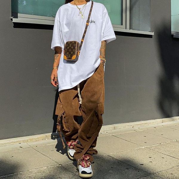 women's pants & capris autumn women high-waist straight-leg wide-leg casual multi-pocket overalls streetwear baggy trousers woman cloth, Black;white
women's pants & capris autumn women high-waist straight-leg wide-leg casual multi-pocket overalls streetwear baggy trousers woman cloth, Black;white