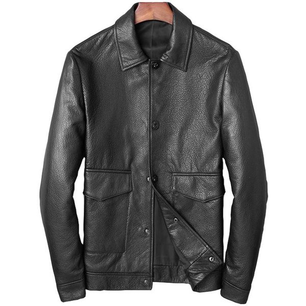men's leather & faux winter japan classic jackets thicker coat man genuine jacket, Black
men's leather & faux winter japan classic jackets thicker coat man genuine jacket, Black