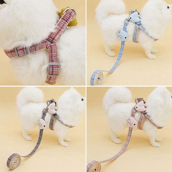 plaid pet harness adjustable cute puppy dog vest with leash collar accessories collars & leashes
plaid pet harness adjustable cute puppy dog vest with leash collar accessories collars & leashes