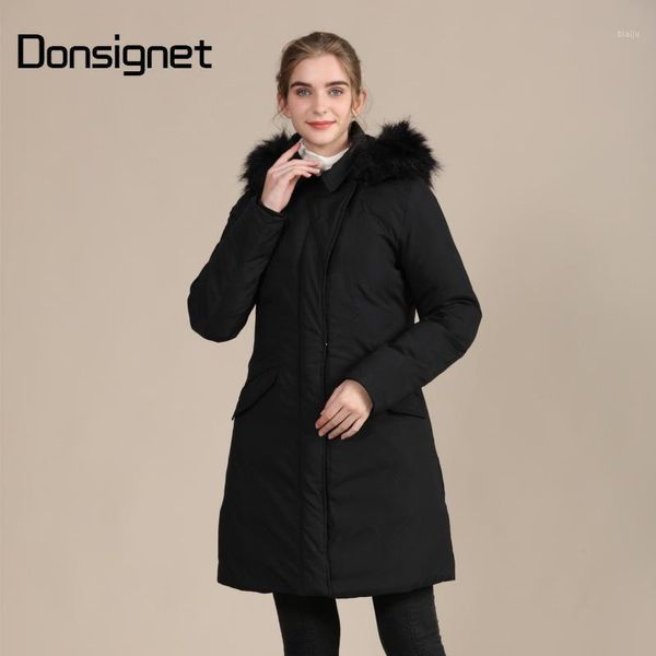 women's down & parkas donsignet autumn winter pockets woman big fur collar slim womens coat cotton jacket, Black
women's down & parkas donsignet autumn winter pockets woman big fur collar slim womens coat cotton jacket, Black