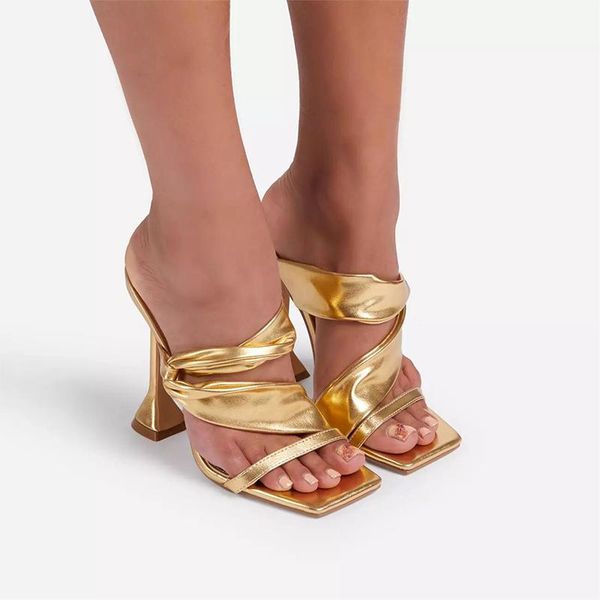 women pleated slippers women's square toe high heels plus size summer 2021 woman slides female footwear ladies casual shoes, Black
women pleated slippers women's square toe high heels plus size summer 2021 woman slides female footwear ladies casual shoes, Black
