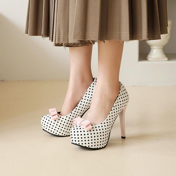 bowknot sweet and cute polka dot pattern women's pumps, waterproof platform ultra-high tapered heel denim high heels dress shoes, Black
bowknot sweet and cute polka dot pattern women's pumps, waterproof platform ultra-high tapered heel denim high heels dress shoes, Black