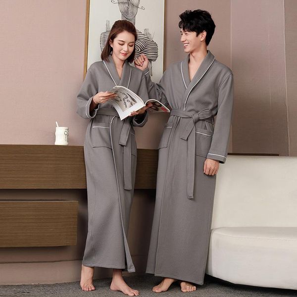 Men's Sleepwear Solid Color Couple Men Women 100% Cotton Waffle Lovers Bathrobe Soft el Robe Ladies Casual Homewear I972, Black;brown
Men's Sleepwear Solid Color Couple Men Women 100% Cotton Waffle Lovers Bathrobe Soft el Robe Ladies Casual Homewear I972, Black;brown