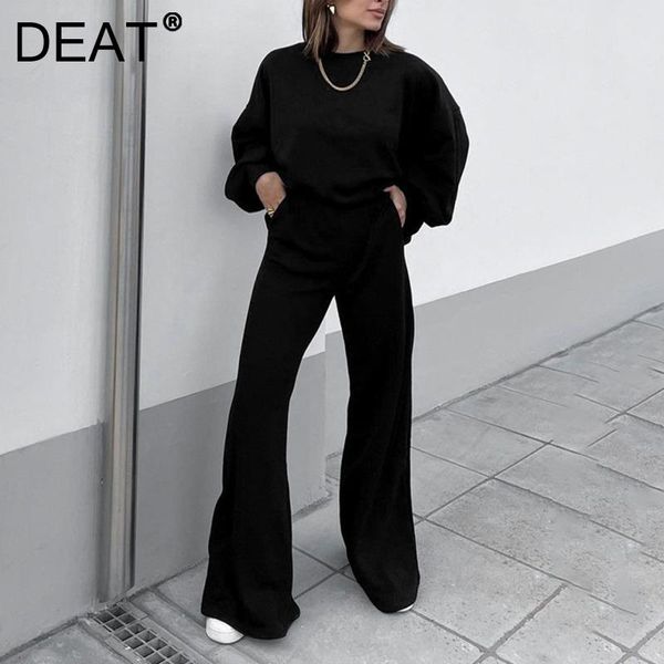 women's two piece pants deat women casual sweater high waist elasticity long set fashion autumn winter 2021 11d2468, White
women's two piece pants deat women casual sweater high waist elasticity long set fashion autumn winter 2021 11d2468, White