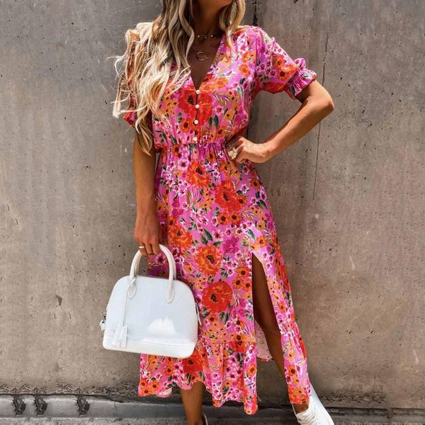 flower printed dress woman party split tunic long robe v neck button summer women's 2021 high waist femme casual dresses, Black;gray
flower printed dress woman party split tunic long robe v neck button summer women's 2021 high waist femme casual dresses, Black;gray