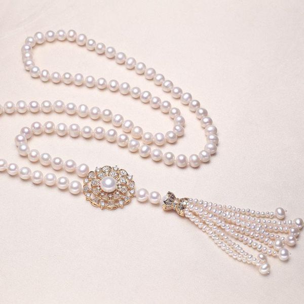 chains artificial farming real pearl necklace freshwater long chain tassel round beads slightly flaw origin, Silver
chains artificial farming real pearl necklace freshwater long chain tassel round beads slightly flaw origin, Silver