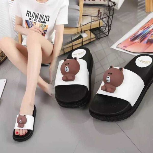 slippers lovely fashion brown bear mid high heel thick soled summer wear korean slip muffin beach sandal woman, Black
slippers lovely fashion brown bear mid high heel thick soled summer wear korean slip muffin beach sandal woman, Black