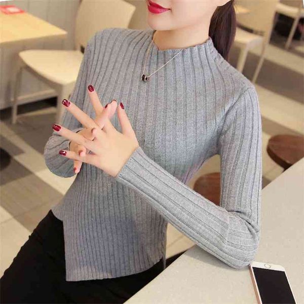 core yarn sweater women autumn bottoming winter sets of long sleeves thick korean 210427, White;black
core yarn sweater women autumn bottoming winter sets of long sleeves thick korean 210427, White;black