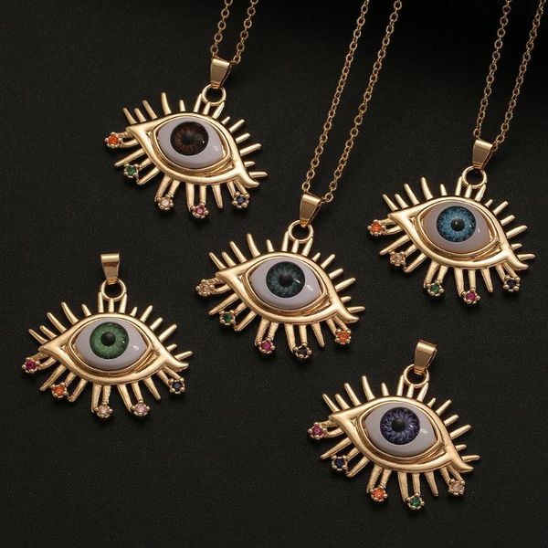 pendant necklaces wish card 2021 copper zircon multicolor evil eye charms necklace for women fashion turkish jewelry party gift friends, Silver
pendant necklaces wish card 2021 copper zircon multicolor evil eye charms necklace for women fashion turkish jewelry party gift friends, Silver
