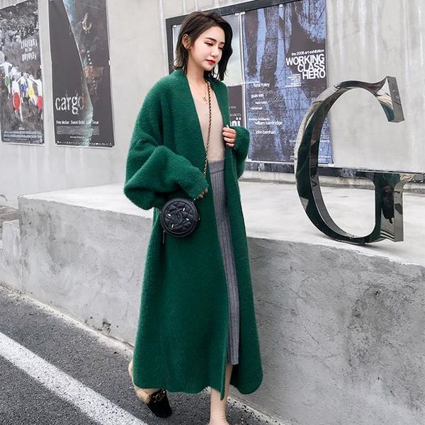 women's wool & blends 2021 autumn and winter loose cardigan mink hair mid-length women's jacket fashion elegant temperament ladies, Black
women's wool & blends 2021 autumn and winter loose cardigan mink hair mid-length women's jacket fashion elegant temperament ladies, Black