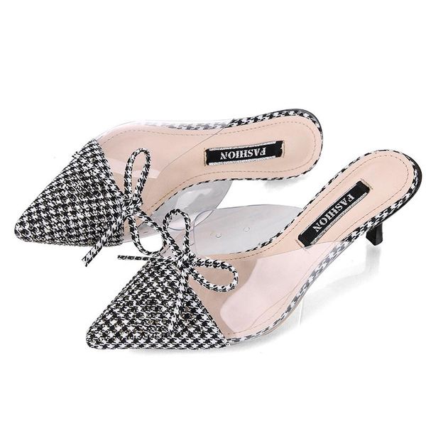 slippers ladies outside springtime style stylish pointed plaid bow comfortable skin-friendly lightweight wild sandals u30-49, Black
slippers ladies outside springtime style stylish pointed plaid bow comfortable skin-friendly lightweight wild sandals u30-49, Black