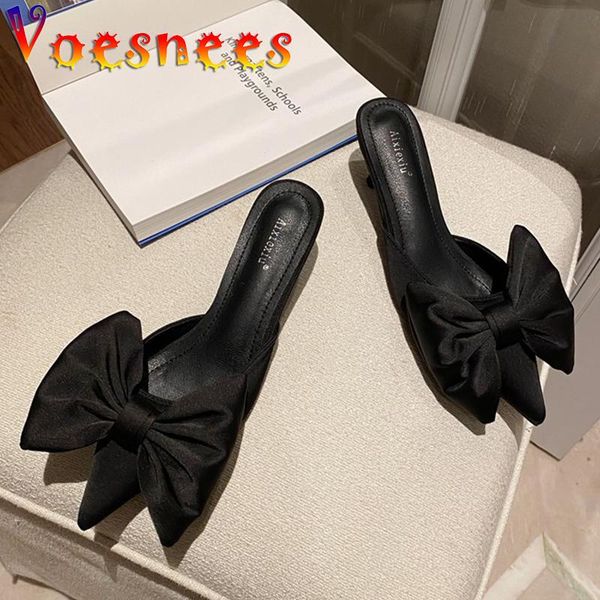 voesnees 2021 slippers women summer fashion butterfly-knot pointed toe sandals stiletto high heels female shoes slides, Black
voesnees 2021 slippers women summer fashion butterfly-knot pointed toe sandals stiletto high heels female shoes slides, Black