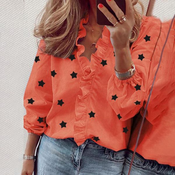 littlerossa ruffle stars print spring blouse shirts women leisure 2021 summer v neck long sleeve blusas plus size women's blouses &, White
littlerossa ruffle stars print spring blouse shirts women leisure 2021 summer v neck long sleeve blusas plus size women's blouses &, White