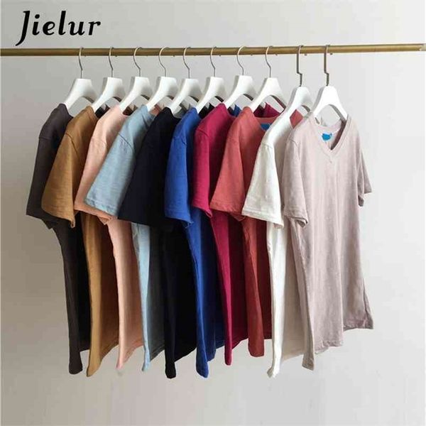 fashion brief 10 solid color v neck korean t shirts women summer hipster cotton white camisas feminina 210426
fashion brief 10 solid color v neck korean t shirts women summer hipster cotton white camisas feminina 210426