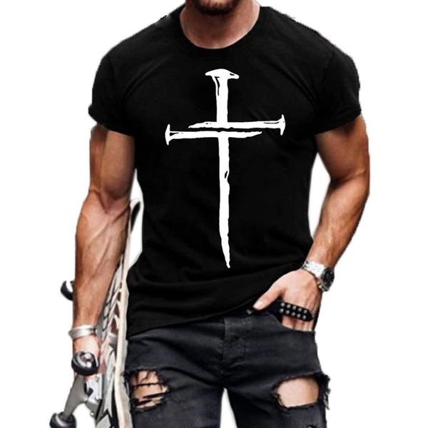 summer cotton men t-shirt oversized cross print sports tshirt short sleeve vintage for o-neck pullover men's t-shirts, White;black
summer cotton men t-shirt oversized cross print sports tshirt short sleeve vintage for o-neck pullover men's t-shirts, White;black