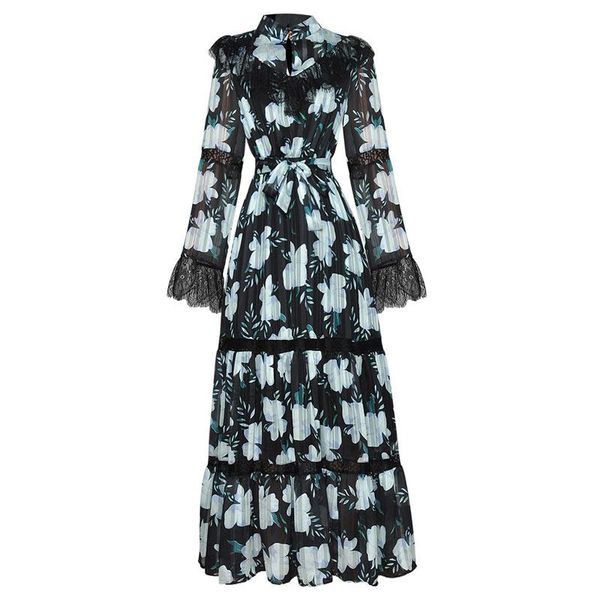 casual dresses buttoned stand collar long sleeved elastic waist black/yellow lace trims print chiffon maxi woman ceremony, Black;gray
casual dresses buttoned stand collar long sleeved elastic waist black/yellow lace trims print chiffon maxi woman ceremony, Black;gray