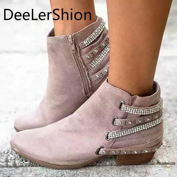 boots 2021 europe united states women short low heel rhinestone side zipper plus size 43 women's winter thick, Black
boots 2021 europe united states women short low heel rhinestone side zipper plus size 43 women's winter thick, Black