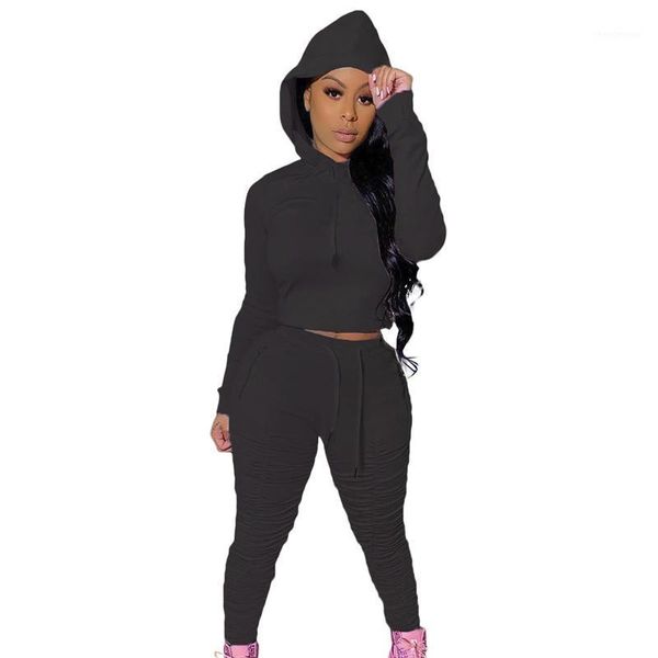 sweatshirt women's fashion tracksuit long sleeve hooded pullover pleated pants casual suit outfit jogging sets, White
sweatshirt women's fashion tracksuit long sleeve hooded pullover pleated pants casual suit outfit jogging sets, White