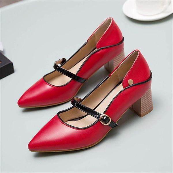 dress shoes 2021 fashion women's high heels pumps women pointed square heel black red office female party
dress shoes 2021 fashion women's high heels pumps women pointed square heel black red office female party