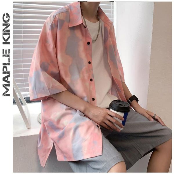 men's casual shirts street tie dye half sleeve mens ice silk summer plus size baggy hawaiian shirt dress men hip hop japanese blouses, White;black
men's casual shirts street tie dye half sleeve mens ice silk summer plus size baggy hawaiian shirt dress men hip hop japanese blouses, White;black