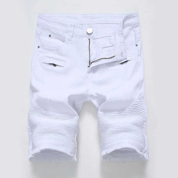 summer men's denim shorts street clothing trend personality slim short jeans white red black male brand clothes 210622, White;black
summer men's denim shorts street clothing trend personality slim short jeans white red black male brand clothes 210622, White;black