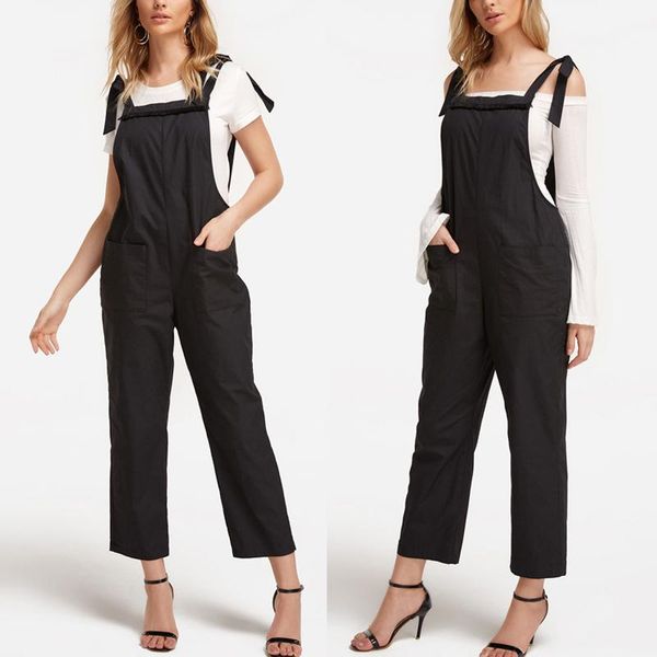 women's jumpsuits & rompers elegant office lady overalls plus size women 2021 summer casual lace-up high waist bib pockets black playsu, Black;white
women's jumpsuits & rompers elegant office lady overalls plus size women 2021 summer casual lace-up high waist bib pockets black playsu, Black;white