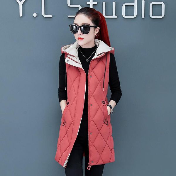 women's vests warm vest women hooded female thicken waistcoat long sleeveless parkas black clothing casaco feminino swredmi, Black;white
women's vests warm vest women hooded female thicken waistcoat long sleeveless parkas black clothing casaco feminino swredmi, Black;white