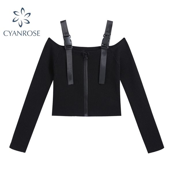 suspenders slash neck black crop tees women long sleeve streetwear zipper party club bar t shirt slim y2k mujer 210430, White
suspenders slash neck black crop tees women long sleeve streetwear zipper party club bar t shirt slim y2k mujer 210430, White