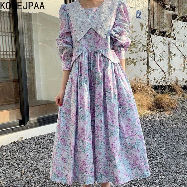 korejpaa women dress summer french vintage female contrast lace crochet stitching pleated puff sleeve floral vestidos 210526, Black;gray
korejpaa women dress summer french vintage female contrast lace crochet stitching pleated puff sleeve floral vestidos 210526, Black;gray