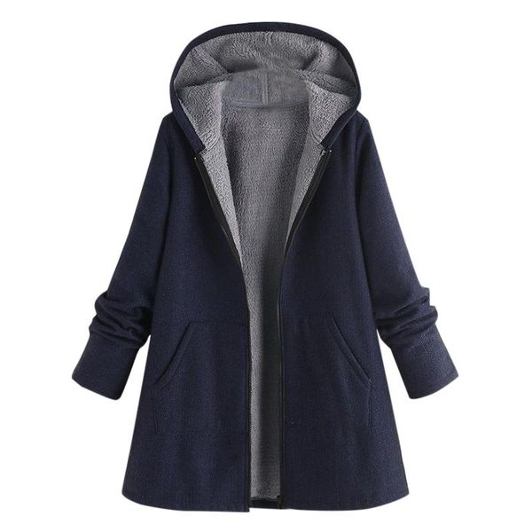 women's jackets winter fashion zipper jacket solid color plush casual loose hooded outerwear plus velvet thick warm pockets coats, Black;brown
women's jackets winter fashion zipper jacket solid color plush casual loose hooded outerwear plus velvet thick warm pockets coats, Black;brown