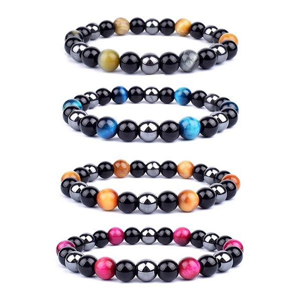 beaded, strands natural obsidian hematite tiger eye bead bracelets men for magnetic health protection women soul jewelry gift pulsera hombre, Black
beaded, strands natural obsidian hematite tiger eye bead bracelets men for magnetic health protection women soul jewelry gift pulsera hombre, Black