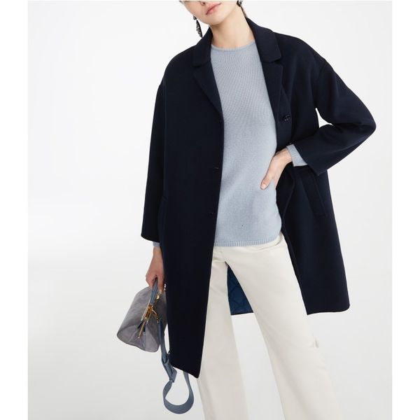 women's wool & blends winter woolen overcoat simple elegant plus cotton thick commute outerwear women long coat wide warm office lady c, Black
women's wool & blends winter woolen overcoat simple elegant plus cotton thick commute outerwear women long coat wide warm office lady c, Black
