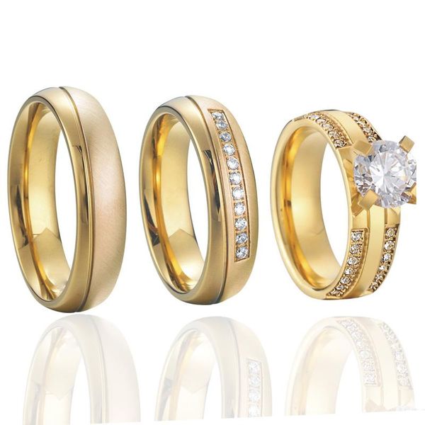 wedding rings marriage engagement 3pcs golden lover's alliance proposal ladies girls cubic zirconia set for men and women, Slivery;golden
wedding rings marriage engagement 3pcs golden lover's alliance proposal ladies girls cubic zirconia set for men and women, Slivery;golden