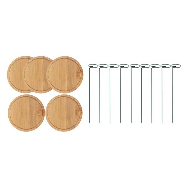 pcs metal single stem plant support & 5 pack bamboo saucer 6.1 inch round pot tray drainage planters pots 
pcs metal single stem plant support & 5 pack bamboo saucer 6.1 inch round pot tray drainage planters pots