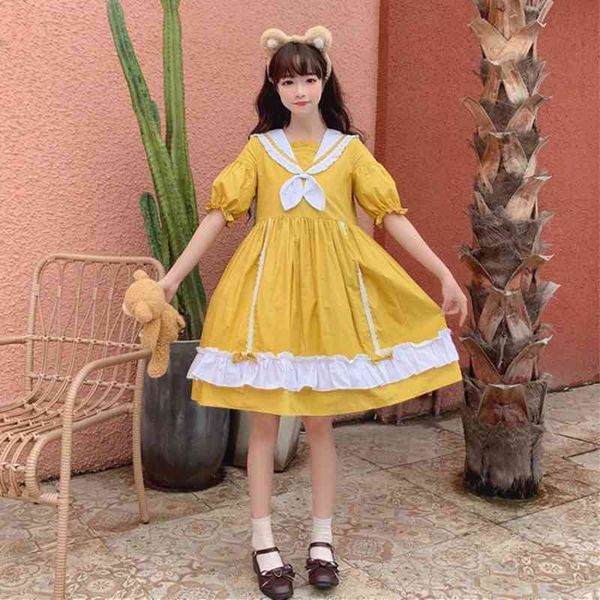 kawaii sailor yellow women vintage navy collar lolita cute pleated es summer sweet ruffle princess party short, Black;gray
kawaii sailor yellow women vintage navy collar lolita cute pleated es summer sweet ruffle princess party short, Black;gray