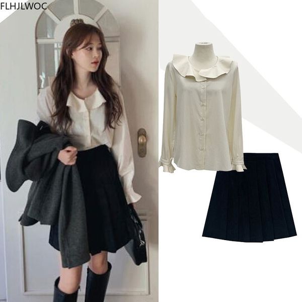 women's knits & tees design feminine preppy style japan korea girls women peter pan collar solid single breasted button shirt, White
women's knits & tees design feminine preppy style japan korea girls women peter pan collar solid single breasted button shirt, White
