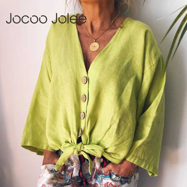 jocoo jolee women elegant solid long sleeve v neck loose retro blouse single-breasted tie up bow short harajuku shirts 210619, White
jocoo jolee women elegant solid long sleeve v neck loose retro blouse single-breasted tie up bow short harajuku shirts 210619, White