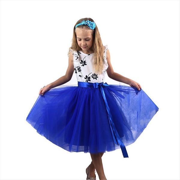 tulle girls princess colorful tutu womens skirts long elastic waistband chiffon kids ball gown clothes children clothing, Blue 
tulle girls princess colorful tutu womens skirts long elastic waistband chiffon kids ball gown clothes children clothing, Blue