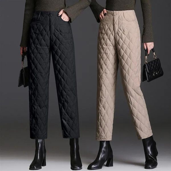 women's pants & capris winter high waist loose warm trousers plus size womens lightweight down cotton outer wear straight leg, Black;white
women's pants & capris winter high waist loose warm trousers plus size womens lightweight down cotton outer wear straight leg, Black;white