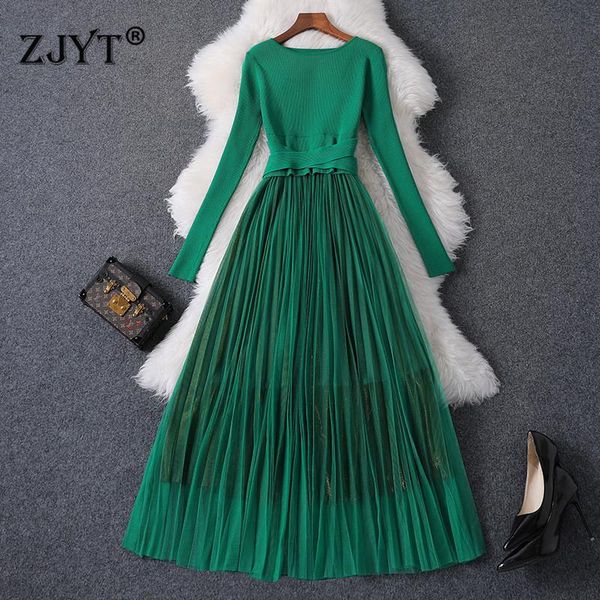 runway fashion designer autumn winter clothes women elegant long sleeve tulle patchwork midi knitting sweater dress casual dresses, Black;gray
runway fashion designer autumn winter clothes women elegant long sleeve tulle patchwork midi knitting sweater dress casual dresses, Black;gray
