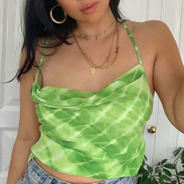 women sleeveless tie dye camis backless bandaged crop summer streetwear outfits polyester fiber camisetas 210422, White
women sleeveless tie dye camis backless bandaged crop summer streetwear outfits polyester fiber camisetas 210422, White